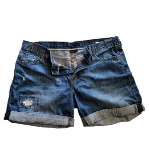 Levi's The Original Jean Women's Boyfriend Jean Shorts Denim Blue Size 14